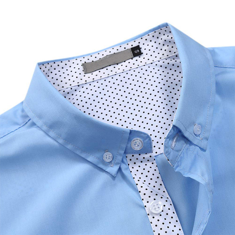 New autumn and winter men's shirts Men's lapel cotton shirts Long-sleeved shirts