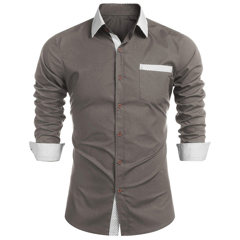 Men's shirt long sleeves 2021 new autumn and winter men's high-end shirts men's shirts