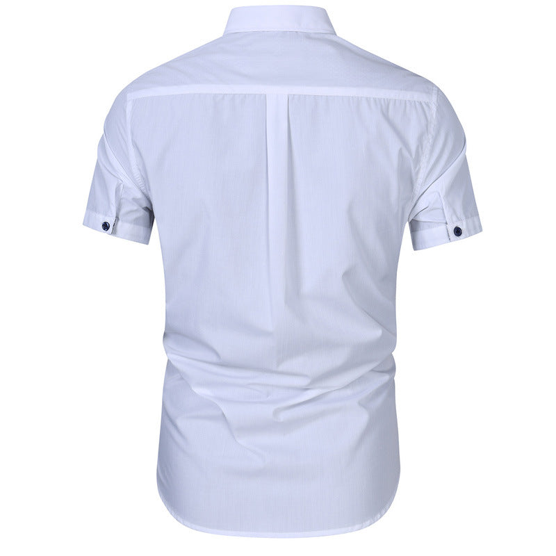 Men's short-sleeved shirts with contrasting colors and broken dots