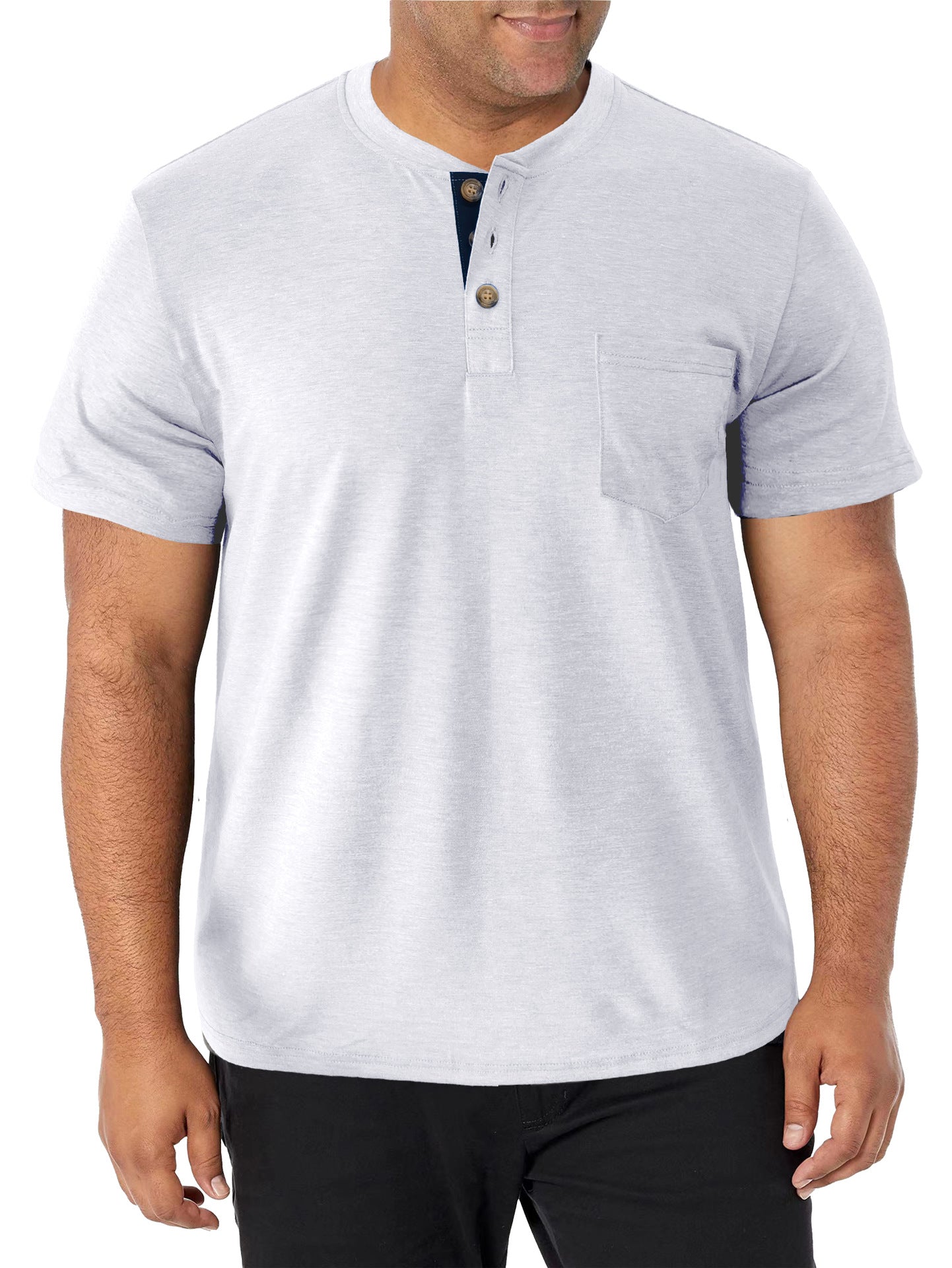 Men's Tall Short Sleeve Heavyweight Workwear Plus Size Men's Crew Neck T-Shirt Basic