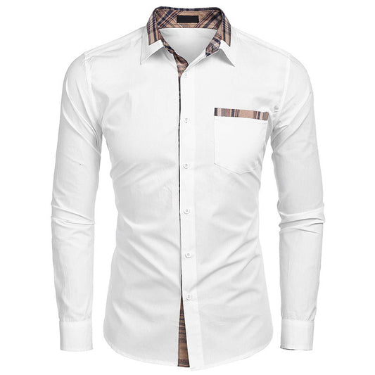 Men's shirt long sleeves autumn and winter men's high-end shirts men's shirts