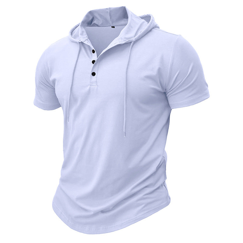 Men's Sports Fitness Men's Short Sleeve T-Shirt Hoodie Tops