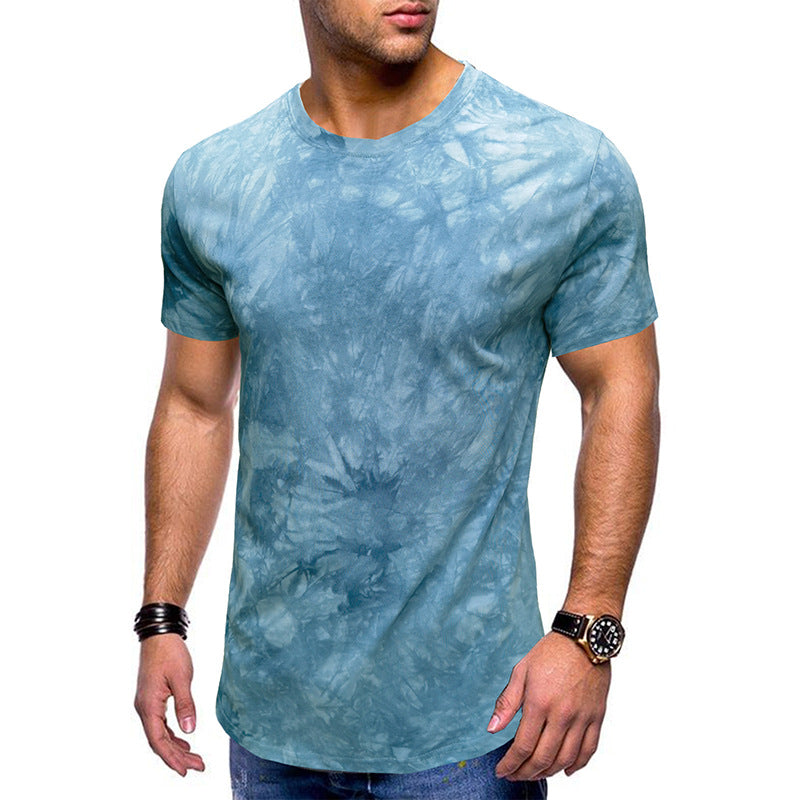 Summer new clothes men's hip hop tie-dye short-sleeved men's T-shirt men's clothing