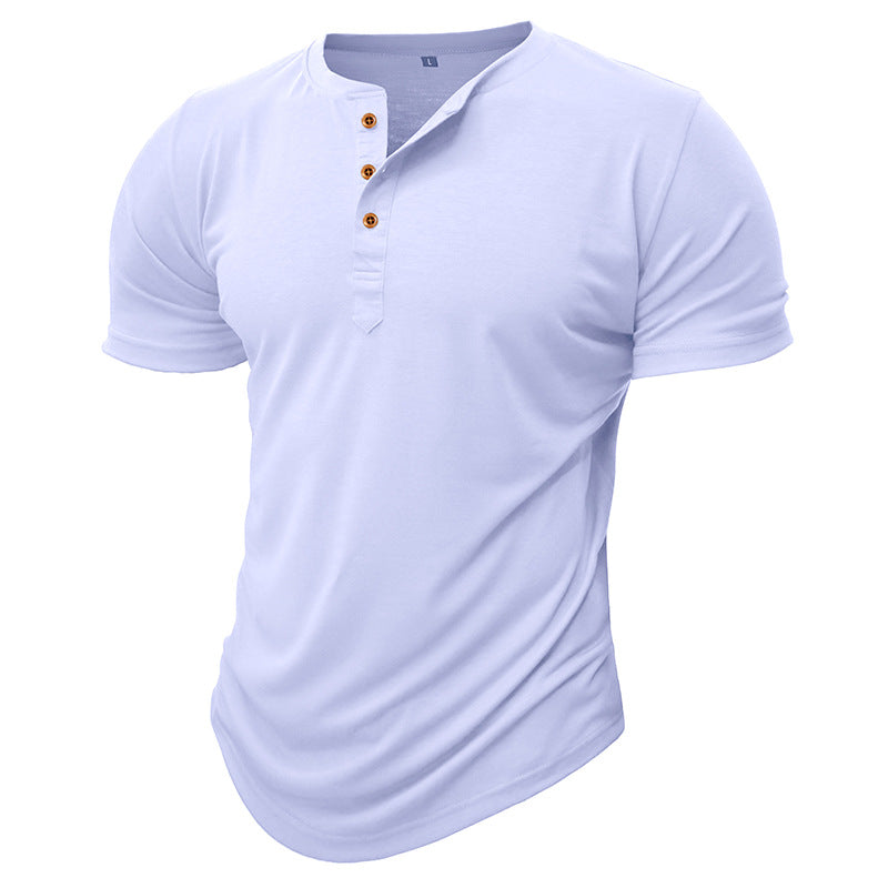 Men's spring and summer round neck short sleeve men's slim men's T-shirt