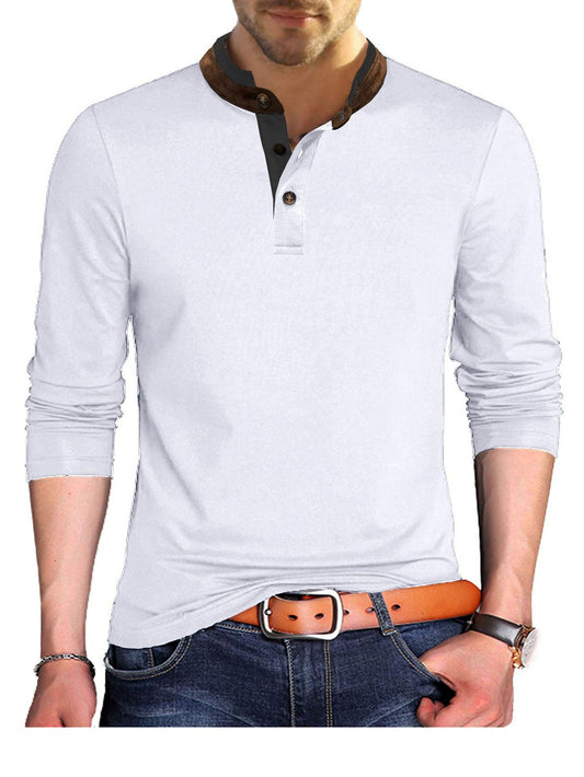 Men's autumn and winter clothing T-shirts men's clothing stand collar T-shirt men