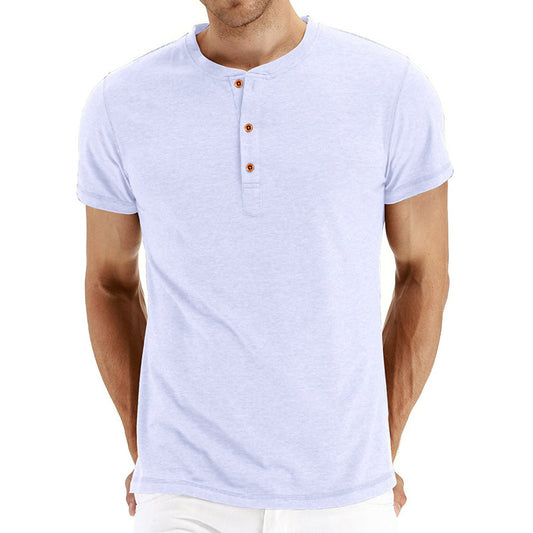 Men's spring and summer round neck short sleeve men's slim men's T-shirt