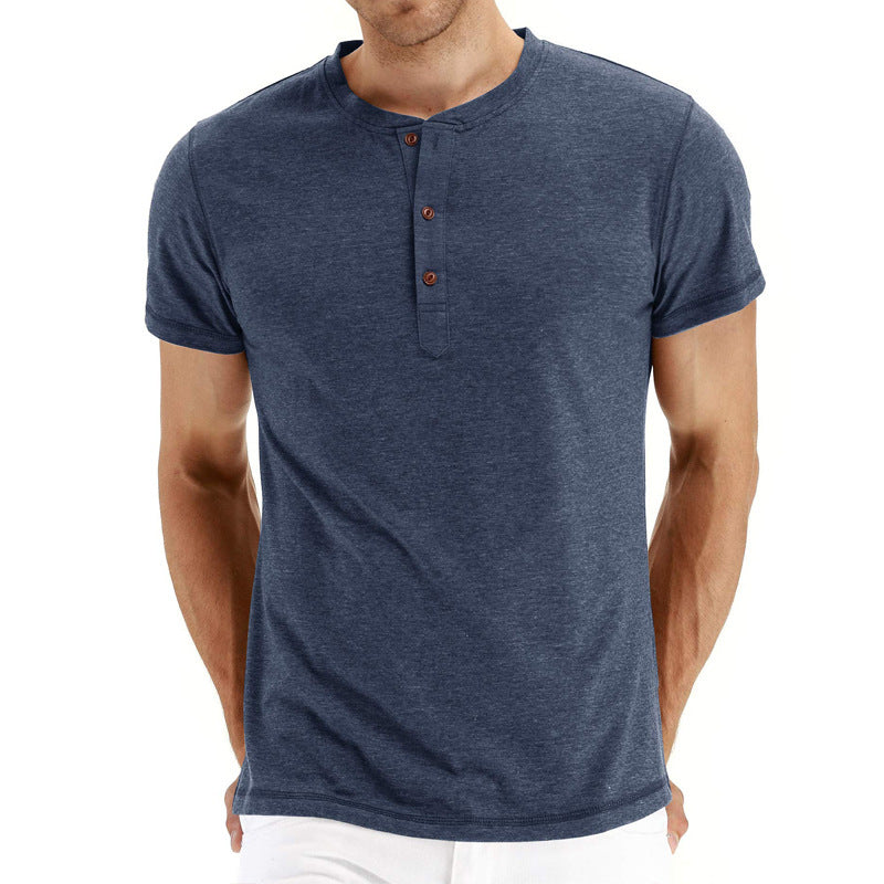 Men's spring and summer round neck short sleeve men's slim men's T-shirt