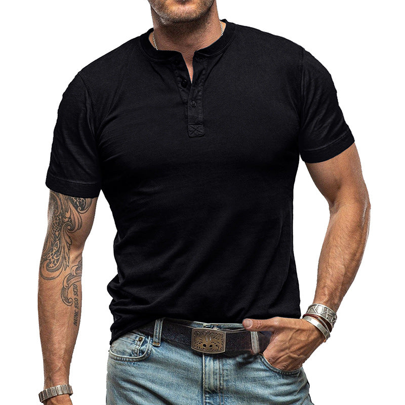 Summer men's short-sleeved round neck t-shirt men's men's T-shirt tops