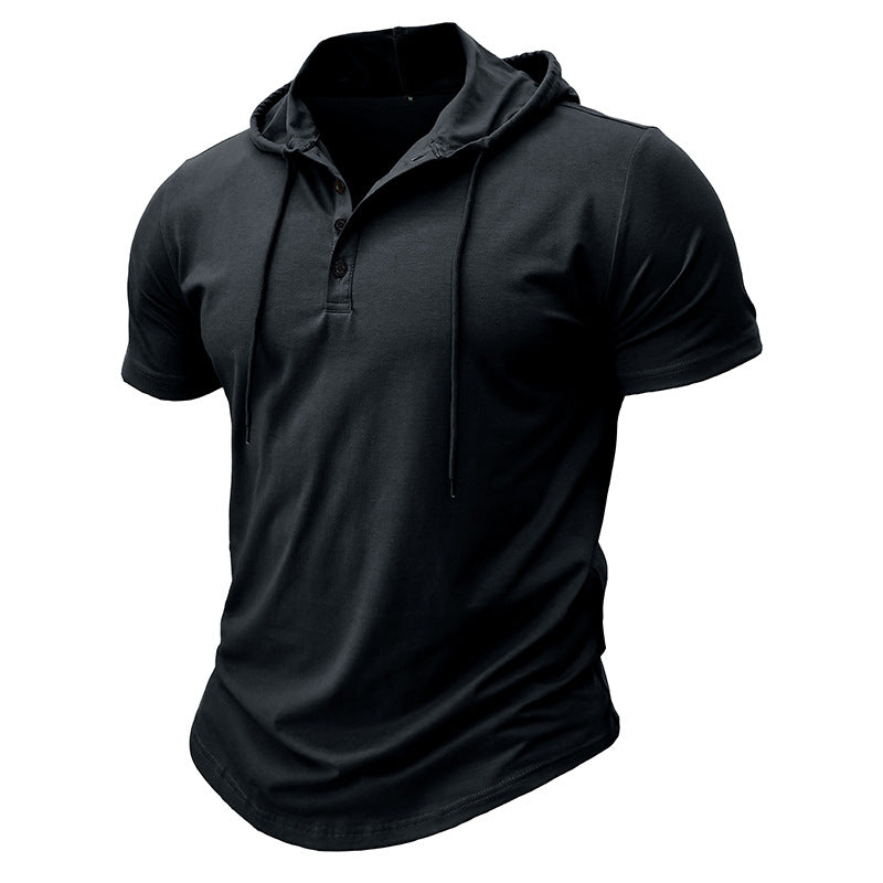 Men's Sports Fitness Men's Short Sleeve T-Shirt Hoodie Tops