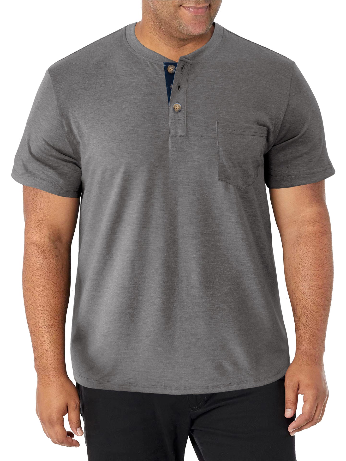 Men's Tall Short Sleeve Heavyweight Workwear Plus Size Men's Crew Neck T-Shirt Basic