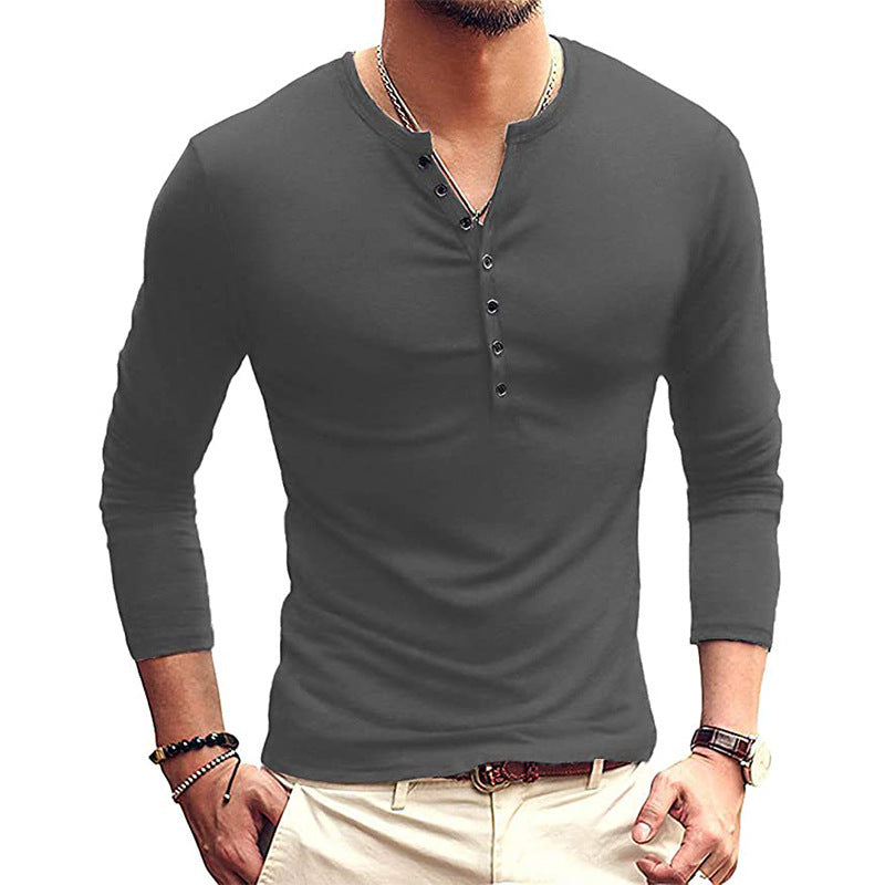 Men's autumn and winter T-shirts new men's T-shirts long-sleeved bottoming shirts