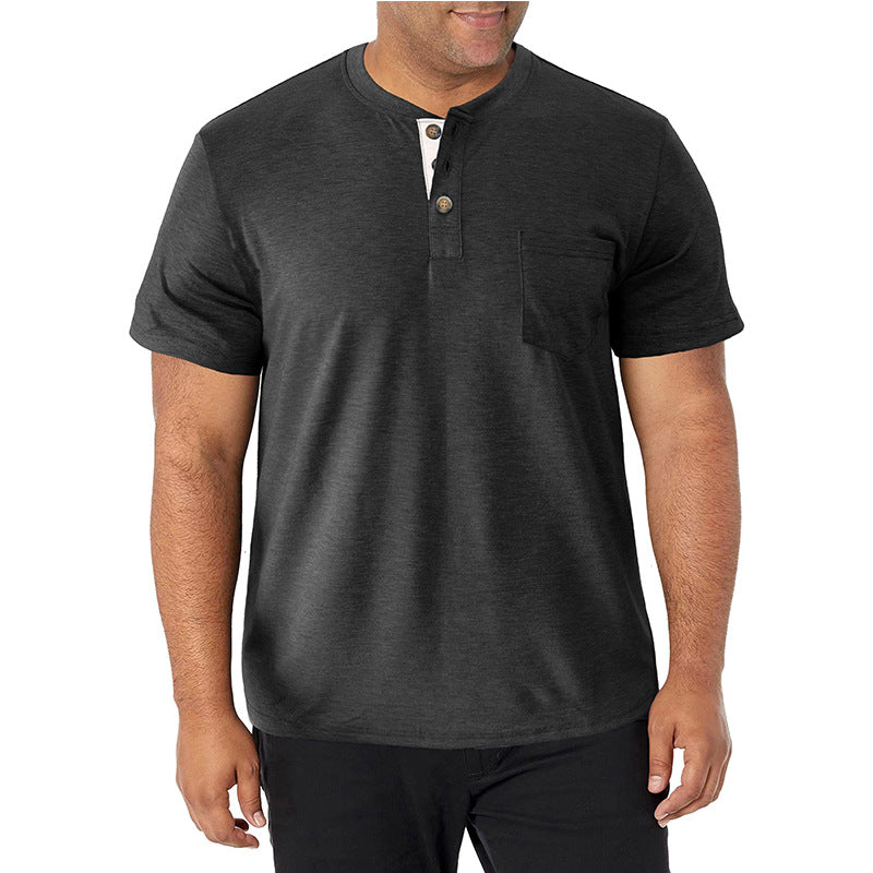 Men's Tall Short Sleeve Heavyweight Workwear Plus Size Men's Crew Neck T-Shirt Basic