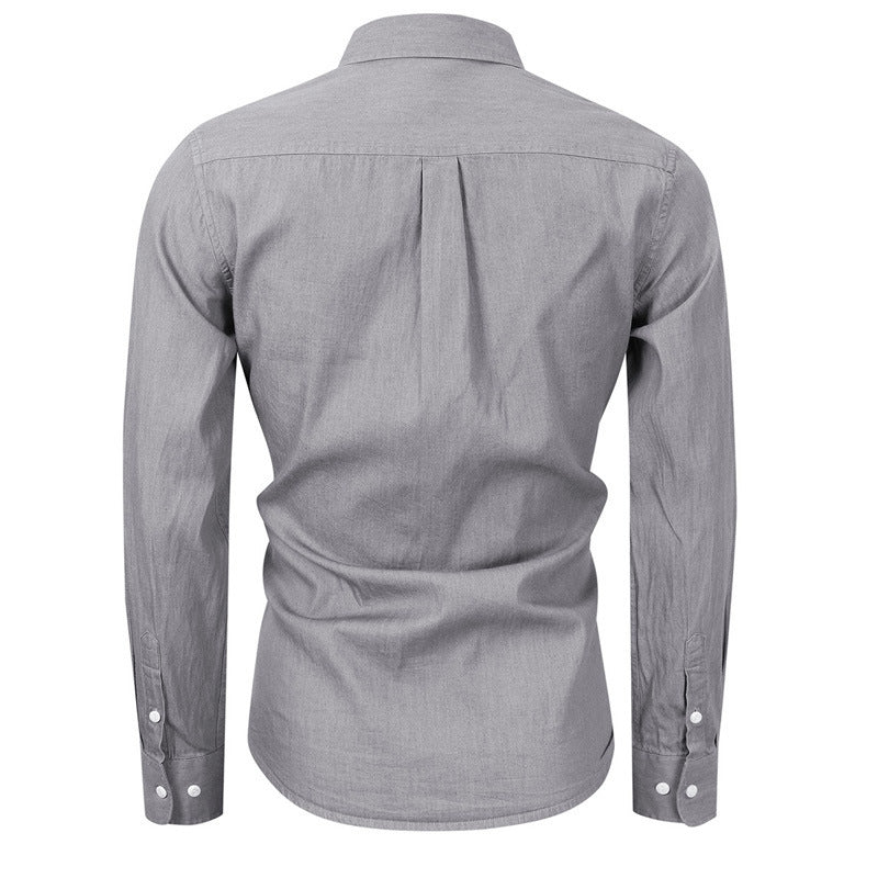 Men's denim shirt men's autumn and winter men's bottoming shirt long sleeve men's clothing