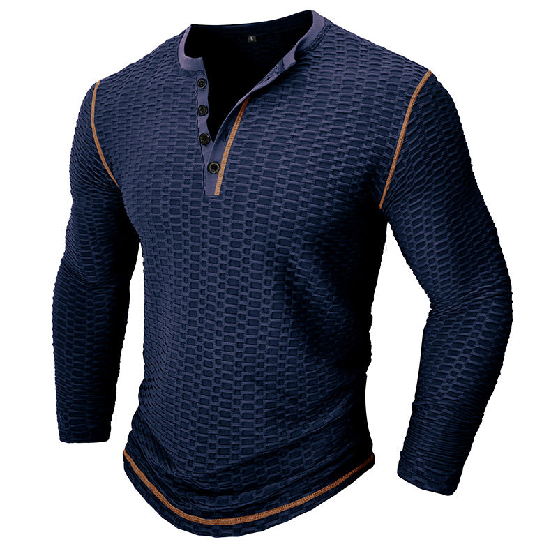 Autumn and winter sports fitness slim breathable men's long-sleeved T-shirt men's fitness tops