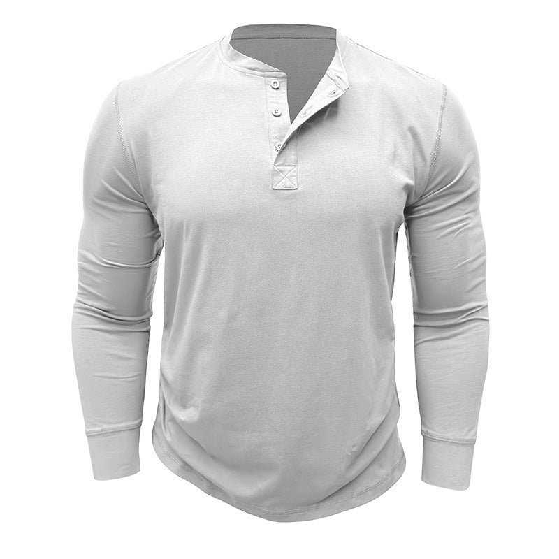 Men's long-sleeved t-shirts, cotton men's bottoming shirts, men's tops