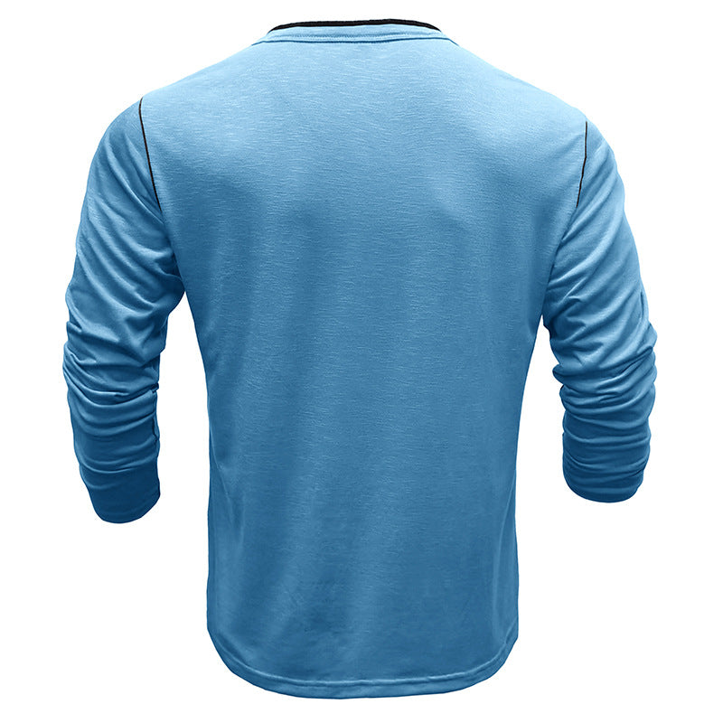 Men's autumn and winter large size men's long-sleeved T-shirt men's bamboo cotton top