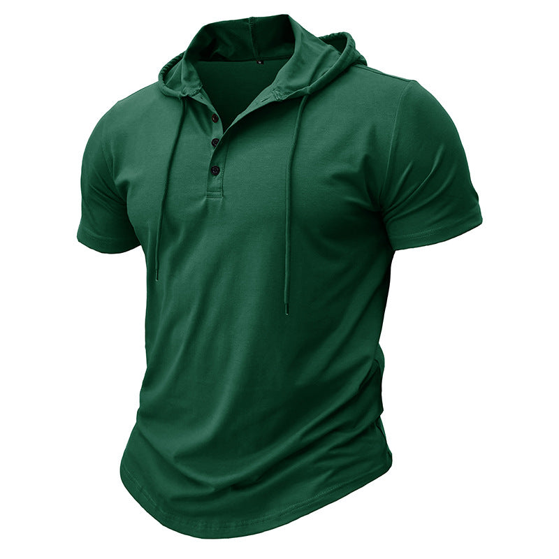 Men's Sports Fitness Men's Short Sleeve T-Shirt Hoodie Tops