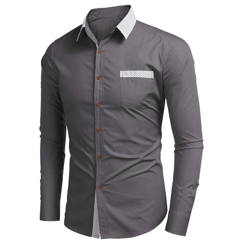 Men's shirt long sleeves 2021 new autumn and winter men's high-end shirts men's shirts