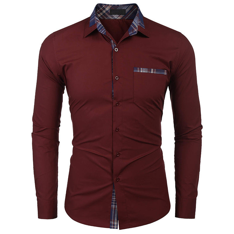 Men's shirt long sleeves autumn and winter men's high-end shirts men's shirts