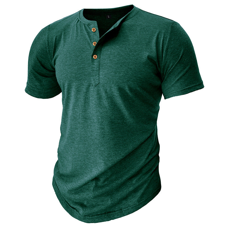 Men's spring and summer round neck short sleeve men's slim men's T-shirt