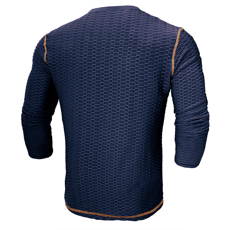 Autumn and winter sports fitness slim breathable men's long-sleeved T-shirt men's fitness tops