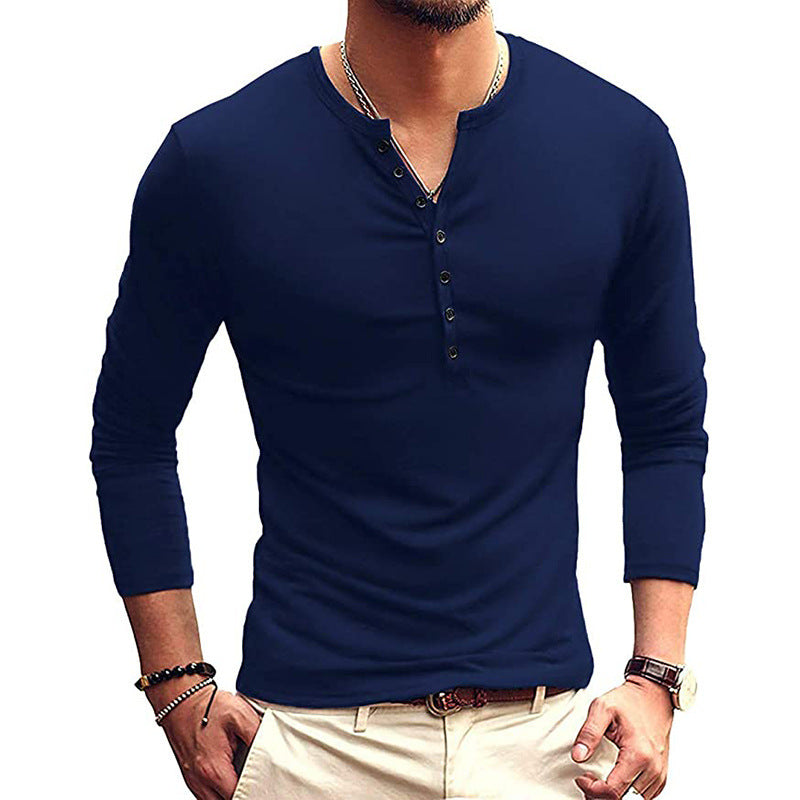 Men's autumn and winter T-shirts new men's T-shirts long-sleeved bottoming shirts