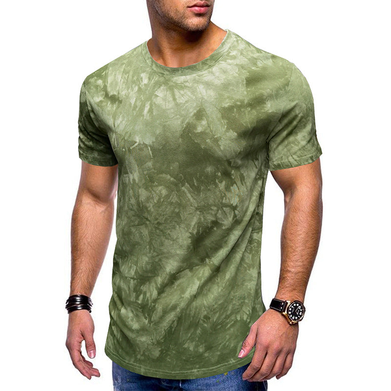 Summer new clothes men's hip hop tie-dye short-sleeved men's T-shirt men's clothing