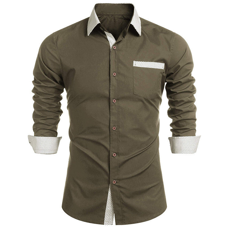 Men's shirt long sleeves 2021 new autumn and winter men's high-end shirts men's shirts