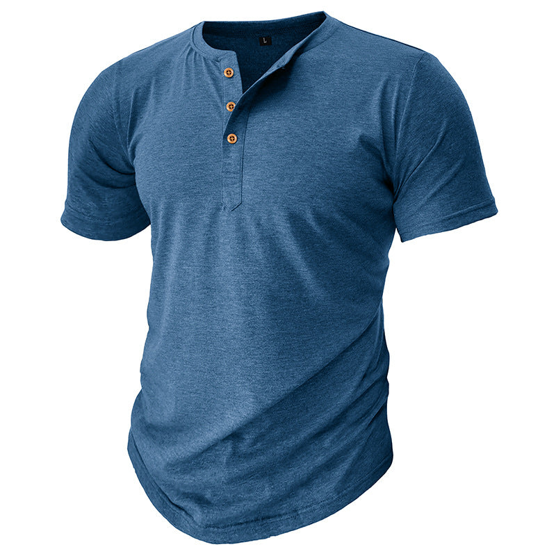 Men's spring and summer round neck short sleeve men's slim men's T-shirt