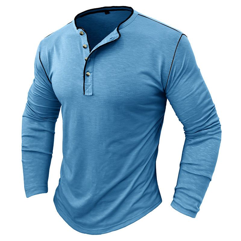 Men's autumn and winter large size men's long-sleeved T-shirt men's bamboo cotton top