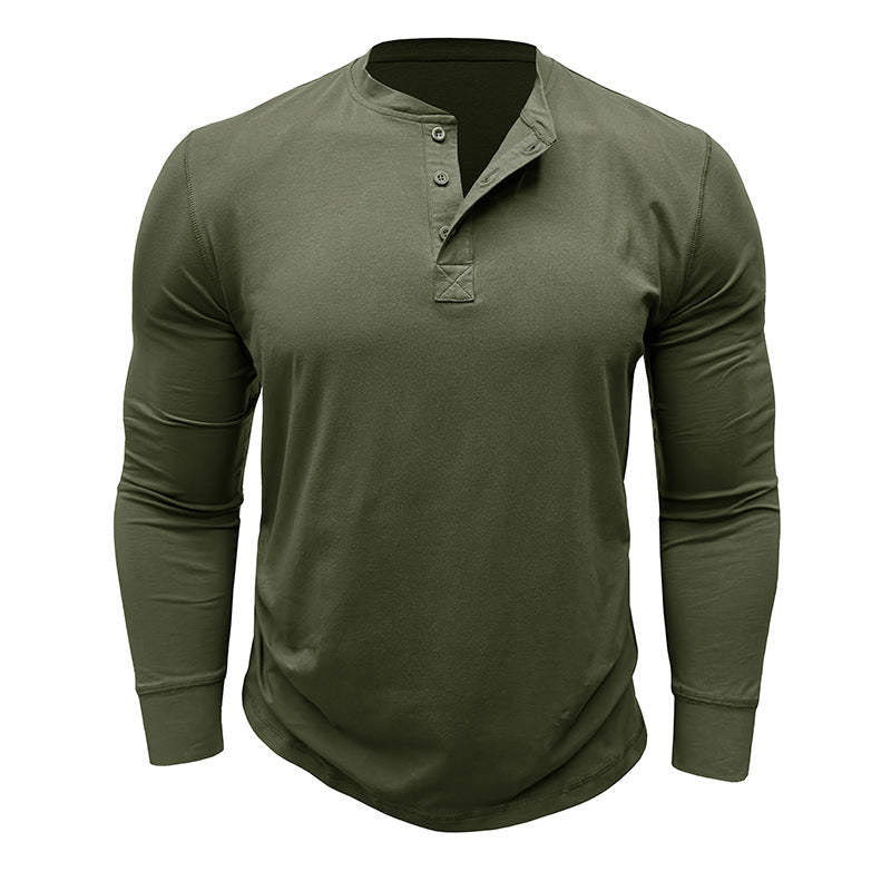 Men's long-sleeved t-shirts, cotton men's bottoming shirts, men's tops