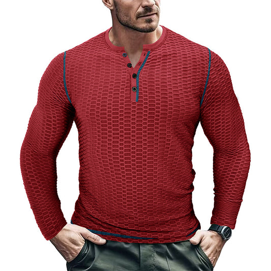 Autumn and winter sports fitness slim breathable men's long-sleeved T-shirt men's fitness tops