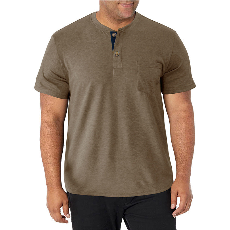 Men's Tall Short Sleeve Heavyweight Workwear Plus Size Men's Crew Neck T-Shirt Basic