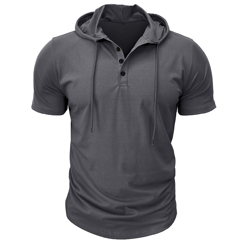 Men's Sports Fitness Men's Short Sleeve T-Shirt Hoodie Tops