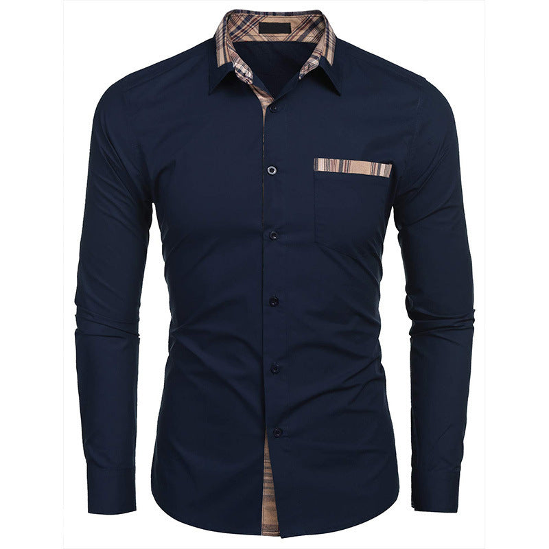 Men's shirt long sleeves autumn and winter men's high-end shirts men's shirts