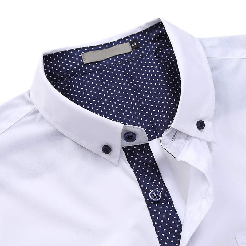 New autumn and winter men's shirts Men's lapel cotton shirts Long-sleeved shirts