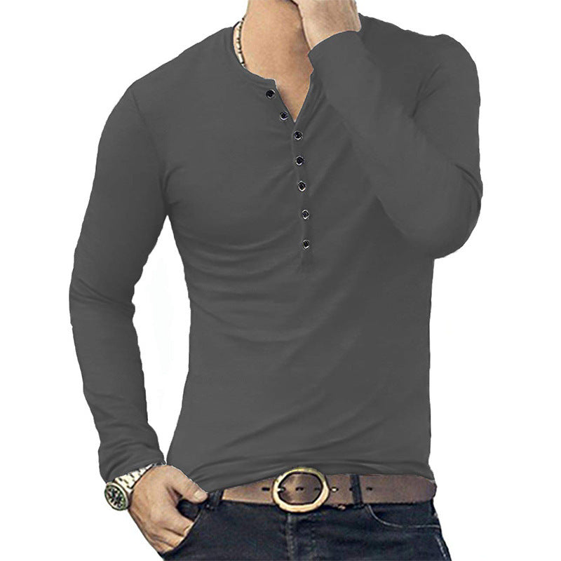 Men's autumn and winter T-shirts new men's T-shirts long-sleeved bottoming shirts