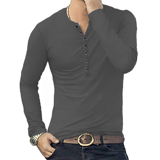 Men's autumn and winter T-shirts new men's T-shirts long-sleeved bottoming shirts