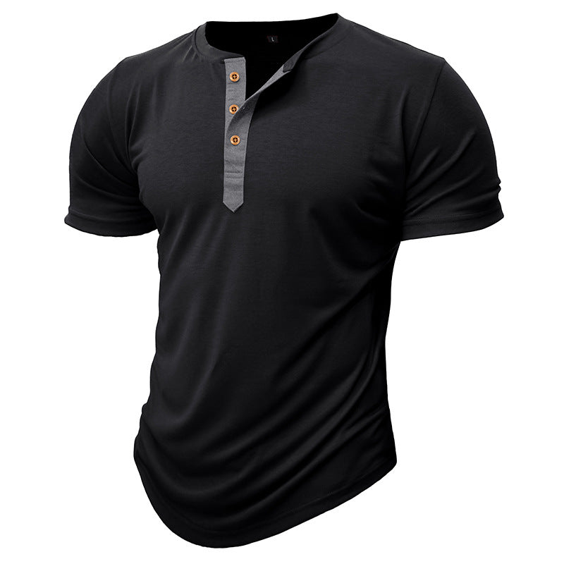 Men's spring and summer round neck short sleeve men's slim men's T-shirt