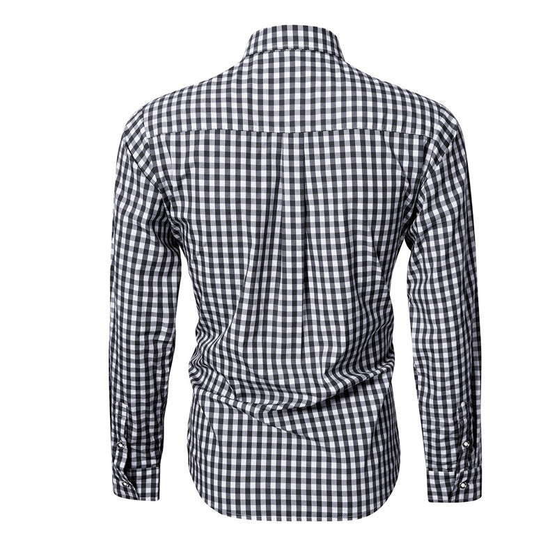 Men's Shirts Slim Fit Long Sleeve Shirts Plaid Shirts