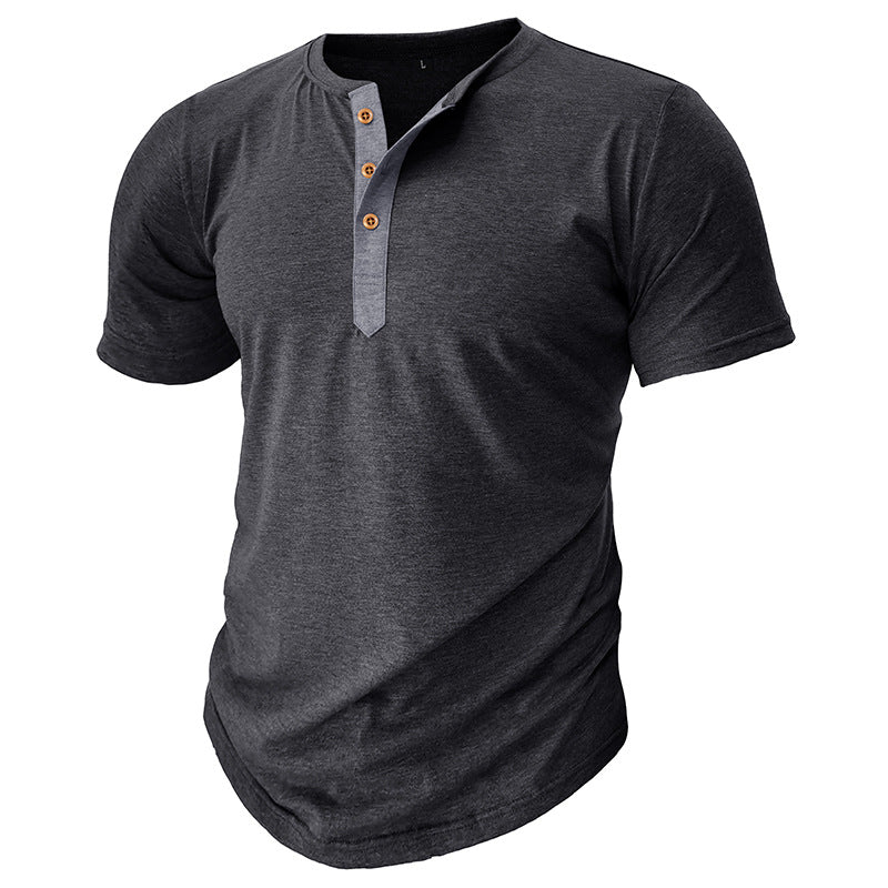 Men's spring and summer round neck short sleeve men's slim men's T-shirt