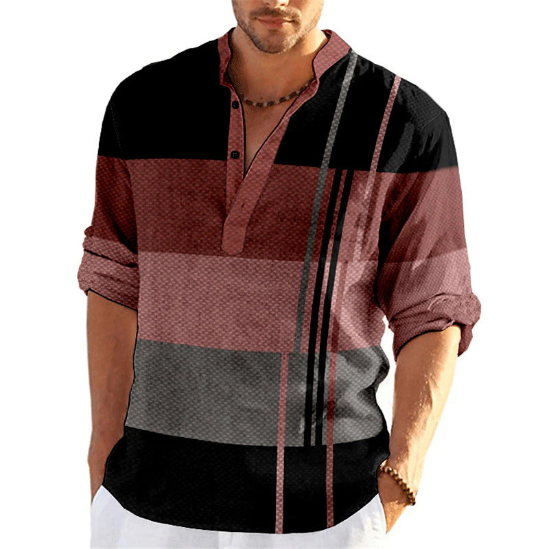 New fashion men's spring and autumn men's business slim casual shirt long sleeve shirt