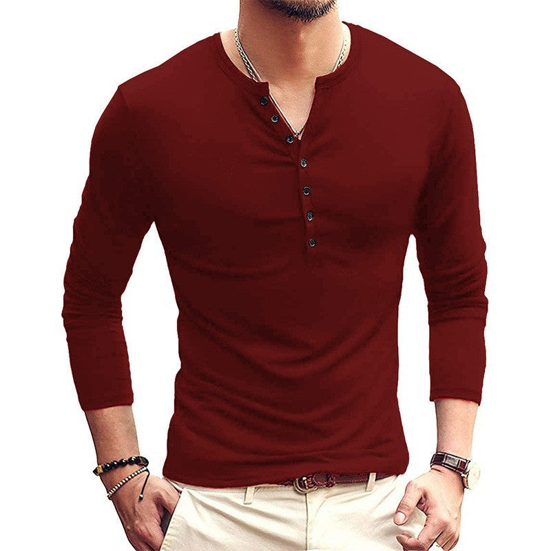 Men's autumn and winter T-shirts new men's T-shirts long-sleeved bottoming shirts