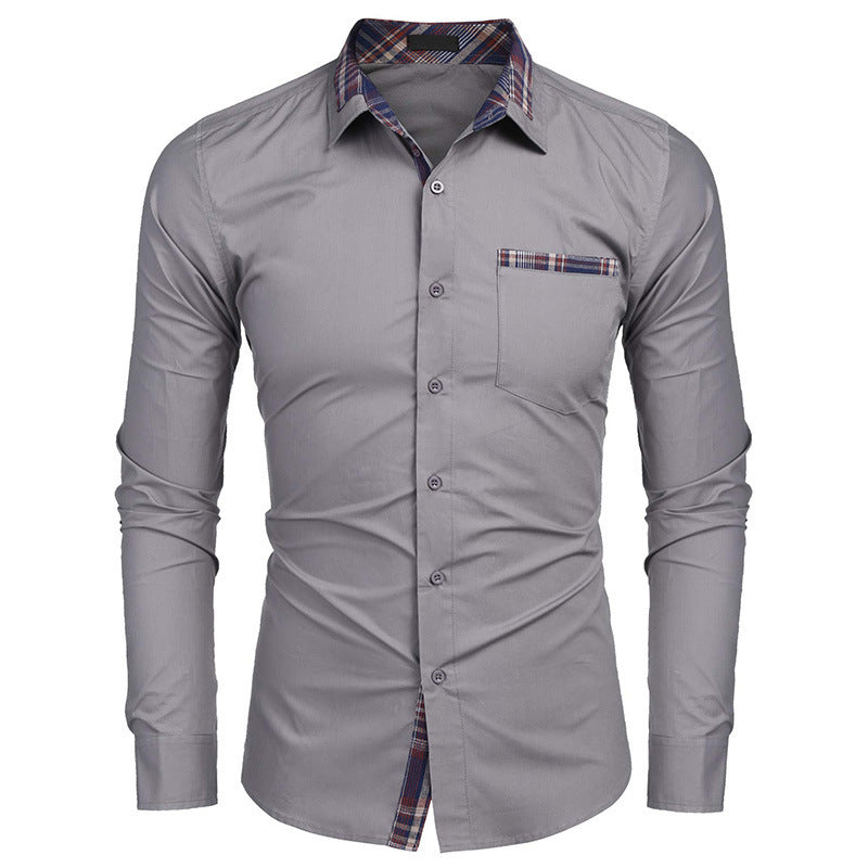 Men's shirt long sleeves autumn and winter men's high-end shirts men's shirts