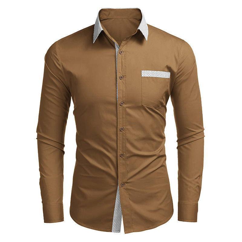 Men's shirt long sleeves 2021 new autumn and winter men's high-end shirts men's shirts