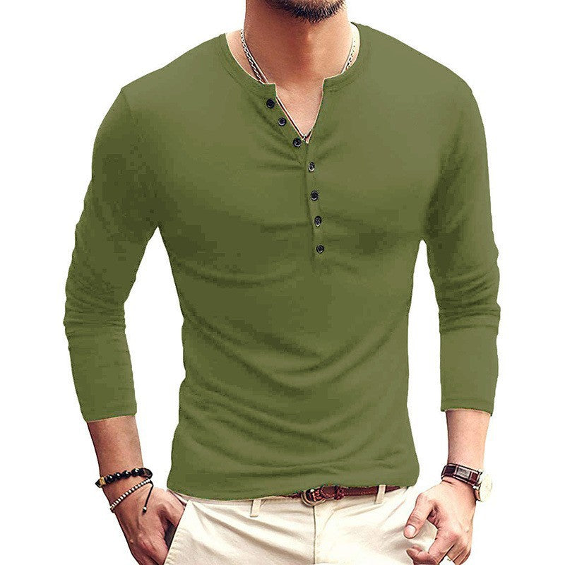 Men's autumn and winter T-shirts new men's T-shirts long-sleeved bottoming shirts