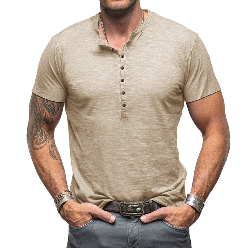 Summer men's outdoor tops, men's short-sleeved T-shirts, men's bamboo cotton T-shirts