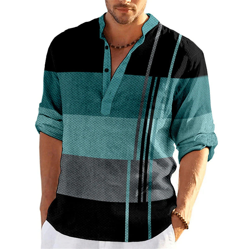 New fashion men's spring and autumn men's business slim casual shirt long sleeve shirt