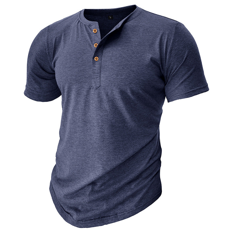 Men's spring and summer round neck short sleeve men's slim men's T-shirt