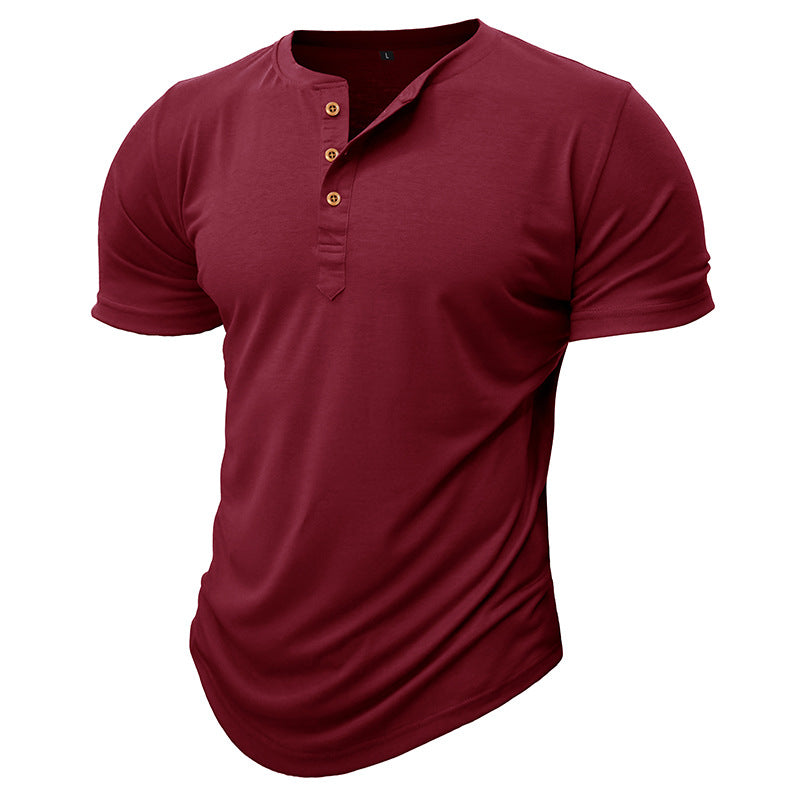 Men's spring and summer round neck short sleeve men's slim men's T-shirt